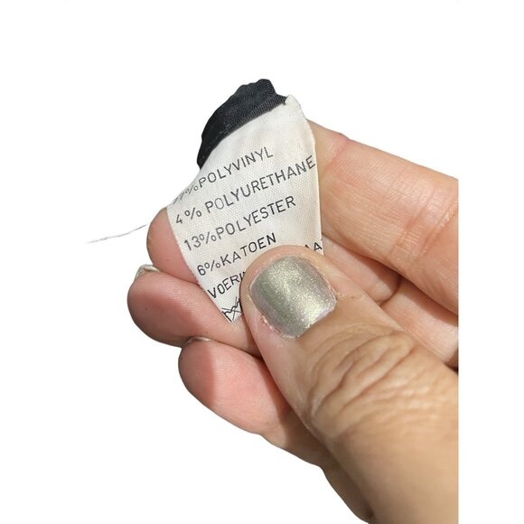 Women's Vest Full Zip Belted Vintage Leather Black Size M Medium - Picture 8 of 8